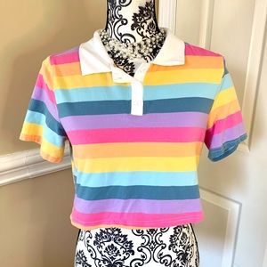 As Seen on TikTok -Super cute unisex rainbow, crop top, women’s size medium
